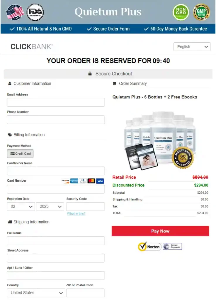Quietum Plus order page 